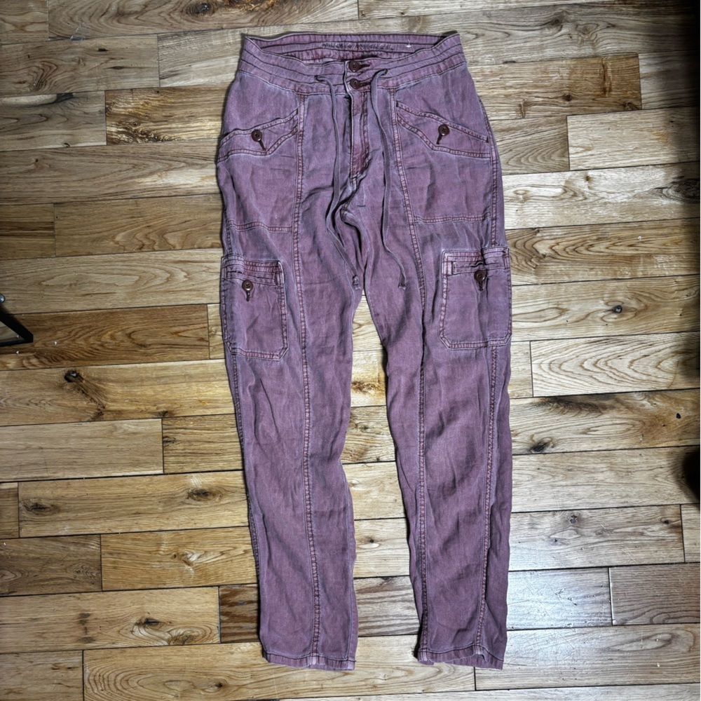 American Eagle Cargo Jogger Pants Mauve Utility Pocket Joggers